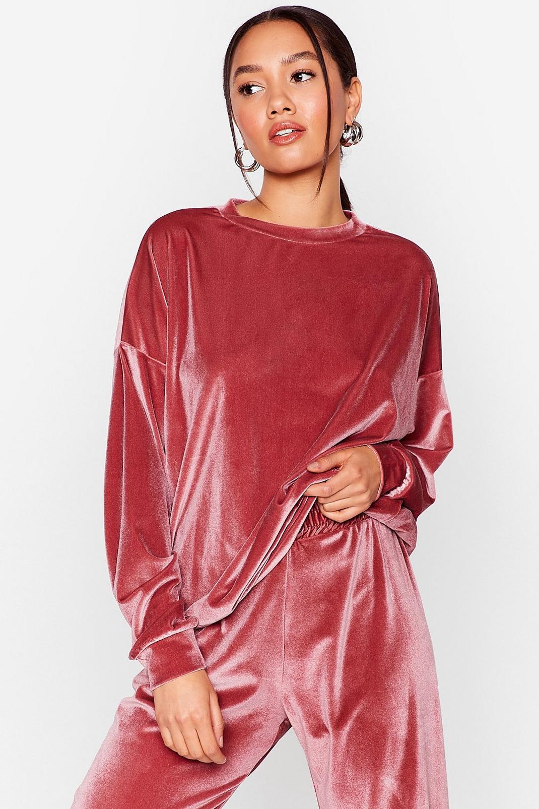 Petite Velvet Sweatpant Loungewear Set | Nasty Gal